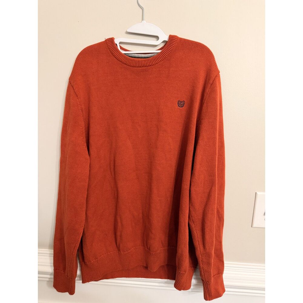 Chaps | Burnt Orange Mens Vintage Sweater 100% Cotton(XL)